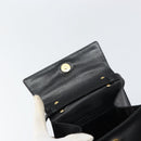 Salvatore Ferragamo Gancini Hand Bag Leather 2way Black Gold Auth 157338-10