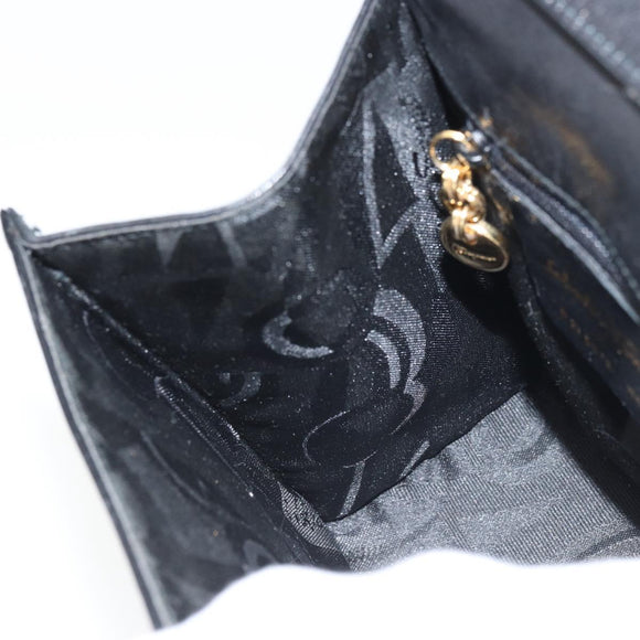 Salvatore Ferragamo Gancini Hand Bag Leather 2way Black Gold Auth 157338