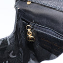 Salvatore Ferragamo Gancini Hand Bag Leather 2way Black Gold Auth 157338-21