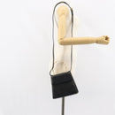 Salvatore Ferragamo Gancini Hand Bag Leather 2way Black Gold Auth 157338-23