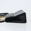 Salvatore Ferragamo Gancini Hand Bag Leather 2way Black Gold Auth 157338-4