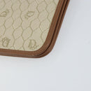 Christian Dior Honeycomb Canvas Chain Shoulder Bag PVC Beige Gold Auth 157341-12