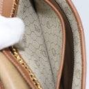 Christian Dior Honeycomb Canvas Chain Shoulder Bag PVC Beige Gold Auth 157341-20