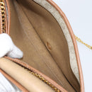 Christian Dior Honeycomb Canvas Chain Shoulder Bag PVC Beige Gold Auth 157341-21
