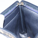 Christian Dior Trotter Canvas Shoulder Bag Navy Gold Auth 157344-19