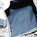 Christian Dior Trotter Canvas Mini Boston Bag Navy Gold Auth 157345-10