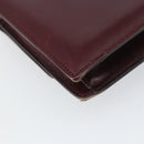 CELINE Macadam Horsebit Shoulder Bag Leather Bordeaux Gold Auth 157361-16