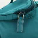 PRADA Backpack Nylon Turquoise Blue Silver Auth 157362V-21