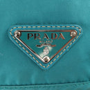 PRADA Backpack Nylon Turquoise Blue Silver Auth 157362V-24