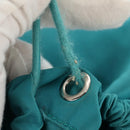 PRADA Backpack Nylon Turquoise Blue Silver Auth 157362V-9