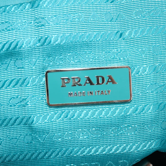PRADA Backpack Nylon Turquoise Blue Silver Auth 157362V