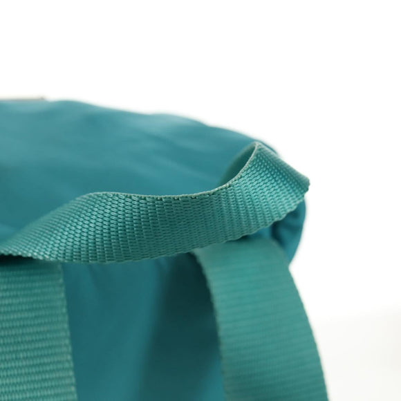 PRADA Backpack Nylon Turquoise Blue Silver Auth 157362V