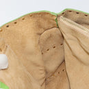 CELINE Boogie Bag Suede Gold Light green Auth 157363-18