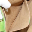 CELINE Boogie Bag Suede Gold Light green Auth 157363-20