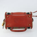 BURBERRY Nova Check Hand Bag Canvas Leather 2way Beige Gold Auth 157364-5