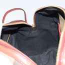 BURBERRY Nova Check Hand Bag Canvas Leather 2way Beige Gold Auth 157364-22