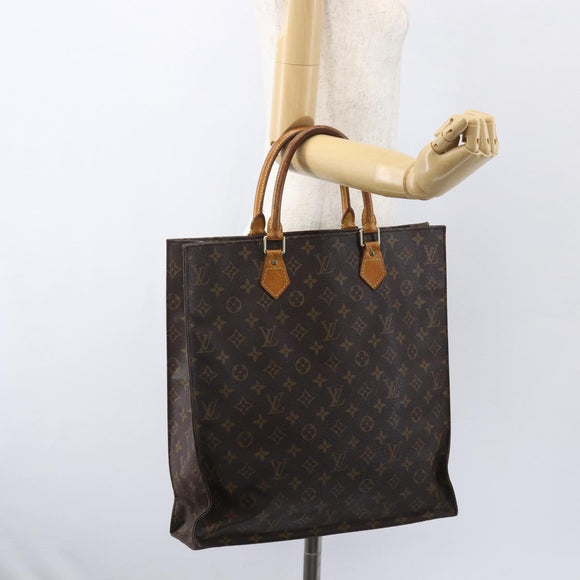 LOUIS VUITTON Monogram Sac Plat Hand Bag M51140 LV Auth 157365
