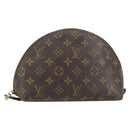 LOUIS VUITTON Monogram Trousse Demi Ronde Cosmetic Pouch M47520 LV Auth 157375-1