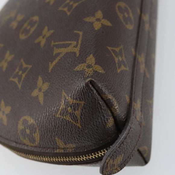 LOUIS VUITTON Monogram Trousse Demi Ronde Cosmetic Pouch M47520 LV Auth 157375