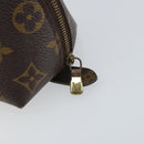 LOUIS VUITTON Monogram Trousse Demi Ronde Cosmetic Pouch M47520 LV Auth 157375-8