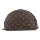 LOUIS VUITTON Monogram Trousse Demi Ronde Cosmetic Pouch M47520 LV Auth 157375-13