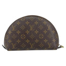 LOUIS VUITTON Monogram Trousse Demi Ronde Cosmetic Pouch M47520 LV Auth 157375-2