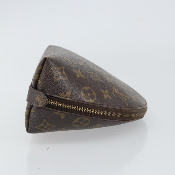 LOUIS VUITTON Monogram Trousse Demi Ronde Cosmetic Pouch M47520 LV Auth 157375