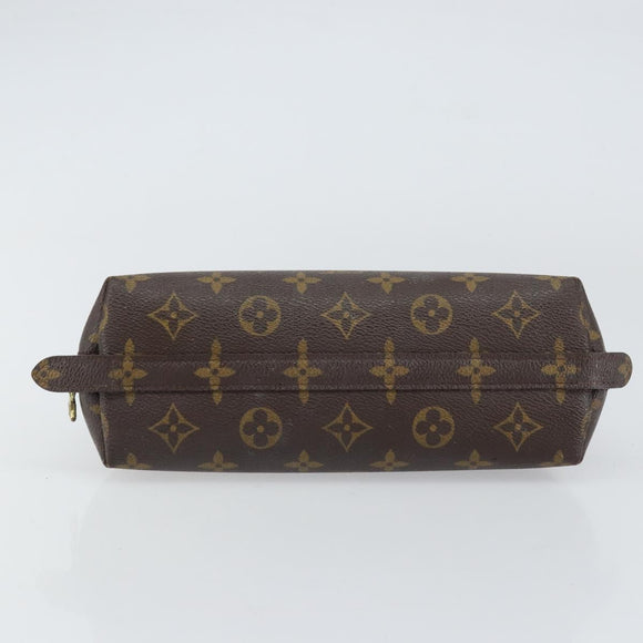 LOUIS VUITTON Monogram Trousse Demi Ronde Cosmetic Pouch M47520 LV Auth 157375