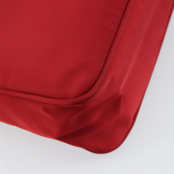 PRADA Hand Pouch Nylon Red Auth 157376