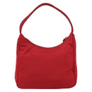 PRADA Hand Pouch Nylon Red Auth 157376-2