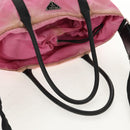 PRADA Hand Bag Nylon Leather 2way Pink Black Auth 157377-8