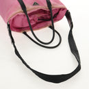 PRADA Hand Bag Nylon Leather 2way Pink Black Auth 157377-16