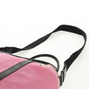 PRADA Hand Bag Nylon Leather 2way Pink Black Auth 157377-17