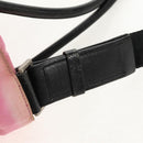 PRADA Hand Bag Nylon Leather 2way Pink Black Auth 157377-9