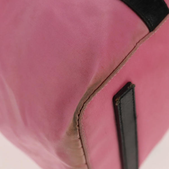 PRADA Hand Bag Nylon Leather 2way Pink Black Auth 157377