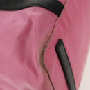 PRADA Hand Bag Nylon Leather 2way Pink Black Auth 157377-22