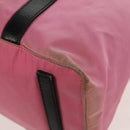 PRADA Hand Bag Nylon Leather 2way Pink Black Auth 157377-23