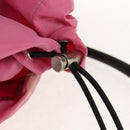 PRADA Hand Bag Nylon Leather 2way Pink Black Auth 157377-26