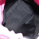 PRADA Hand Bag Nylon Leather 2way Pink Black Auth 157377-10