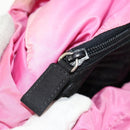 PRADA Hand Bag Nylon Leather 2way Pink Black Auth 157377-30