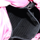 PRADA Hand Bag Nylon Leather 2way Pink Black Auth 157377-31