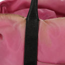 PRADA Hand Bag Nylon Leather 2way Pink Black Auth 157377-4