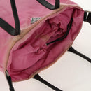 PRADA Hand Bag Nylon Leather 2way Pink Black Auth 157377-14