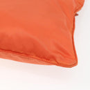 PRADA Shoulder Bag Nylon Leather Orange Silver Auth 157378-16