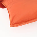 PRADA Shoulder Bag Nylon Leather Orange Silver Auth 157378-17