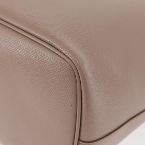 Salvatore Ferragamo Vala Tote Bag Leather Gold Pink Beige Auth 157381