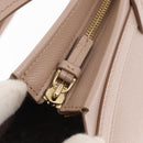 Salvatore Ferragamo Vala Tote Bag Leather Gold Pink Beige Auth 157381-16