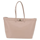 Salvatore Ferragamo Vala Tote Bag Leather Gold Pink Beige Auth 157381-2