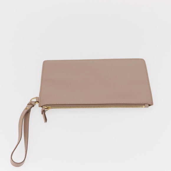 Salvatore Ferragamo Vala Tote Bag Leather Gold Pink Beige Auth 157381