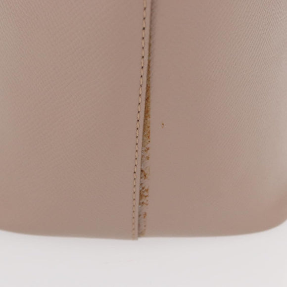 Salvatore Ferragamo Vala Tote Bag Leather Gold Pink Beige Auth 157381